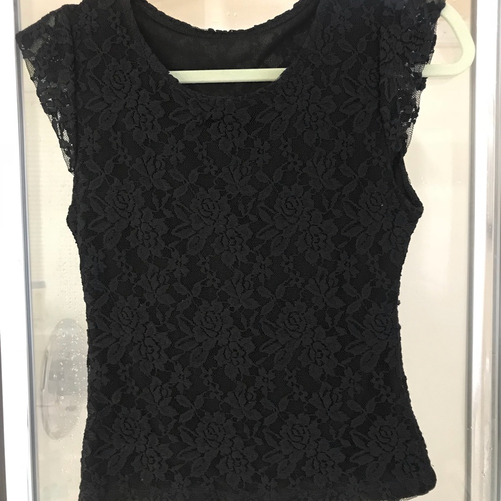 Black Lace Short Sleeve